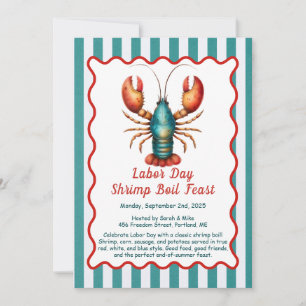 Labour Day Shrimp Boil Invitation – Patriotic Sea