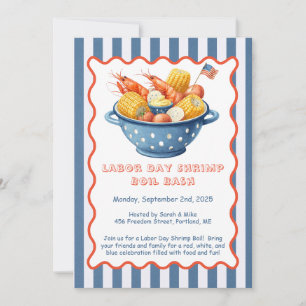 Labour Day Shrimp Boil Invitation – Patriotic Sea