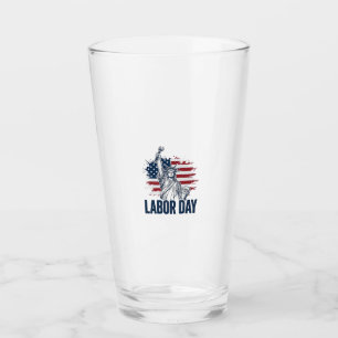 Labour Day Statue of Liberty Patriotic Worker Desi Glass