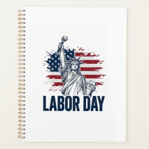 Labour Day Statue of Liberty Patriotic Worker Desi Planner