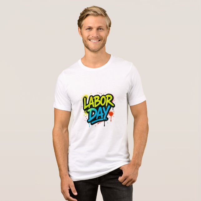labour day Tri-Blend shirt (Front Full)