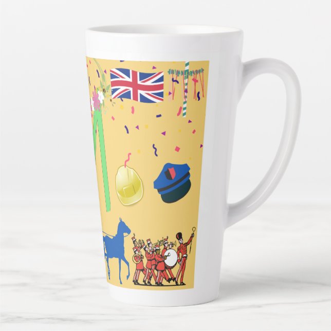 Labour Day -UK Theme - Celebration Gifts  Latte Mug (Right)