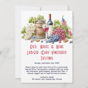 Labour Day Wine Tasting Invitation – Patriotic Vin