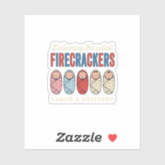 Labour & Delivery Firecrackers Cute Baby Nurse Des