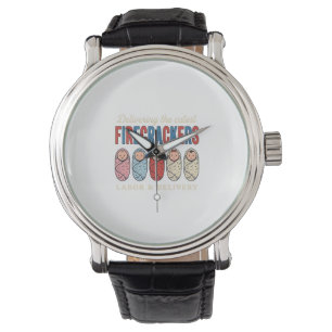 Labour & Delivery Firecrackers Cute Baby Nurse Des Watch