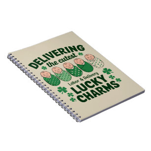 Labour & Delivery Lucky Charm Nurse Shamrock Notebook