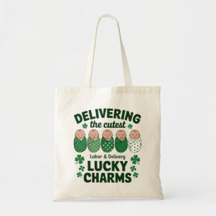 Labour & Delivery Lucky Charm Nurse Shamrock  Tote Bag