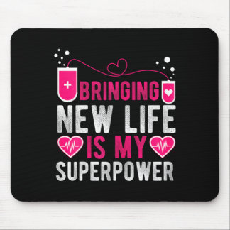 Labour Delivery Nurse Bringing New Life Is Mouse Pad