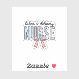 Labour & Delivery Nurse Floral Bow Vintage Shirt D
