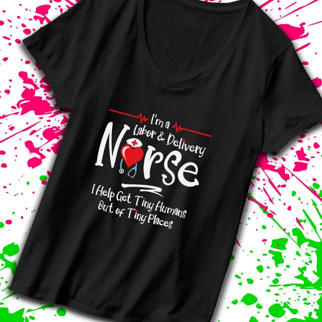 Labour Delivery Nurse Gift - RN Nurse - LD Nurse T-Shirt (Celebrate your passion & dedication with this tribute to caregivers who make a difference! -Teemixer)