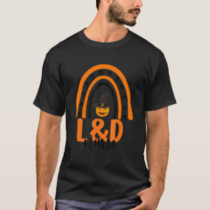 Labour & Delivery Nurse L&d Halloween Pumpkin Rain T-Shirt