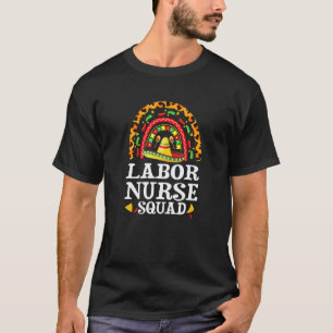Labour Nurse Squad Cinco De Mayo Rainbow Leopard N T-Shirt