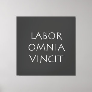 Labour omnia vincit canvas print