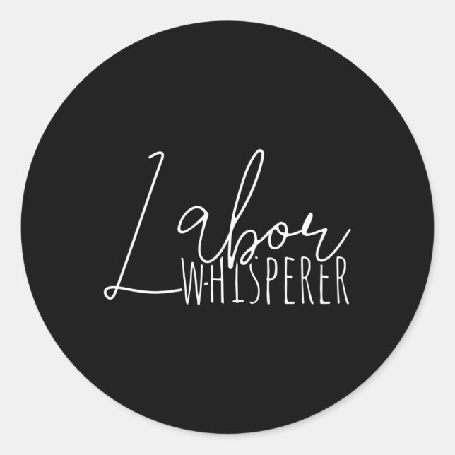 Labour Whisperer Doula Classic Round Sticker (Front)