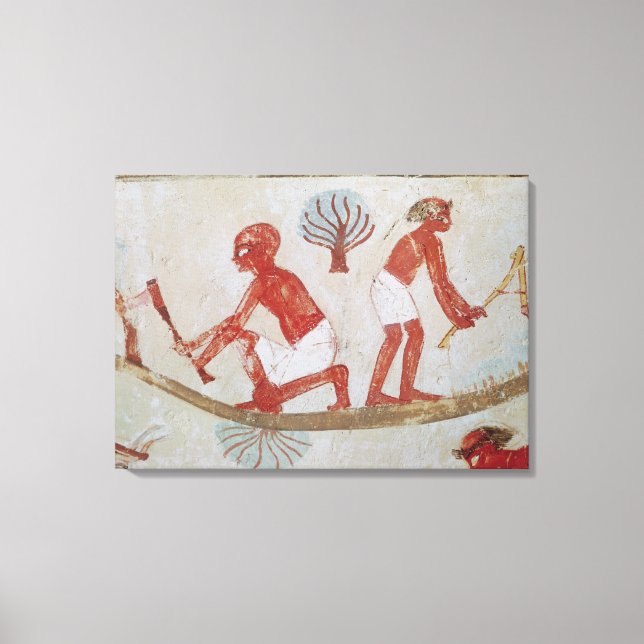 Labourer and Lumberjack at Work Canvas Print (Front)