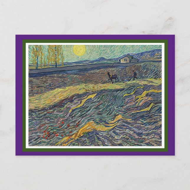 Laboureur dans un Champ, Van Gogh, Fine Art Postcard (Front)