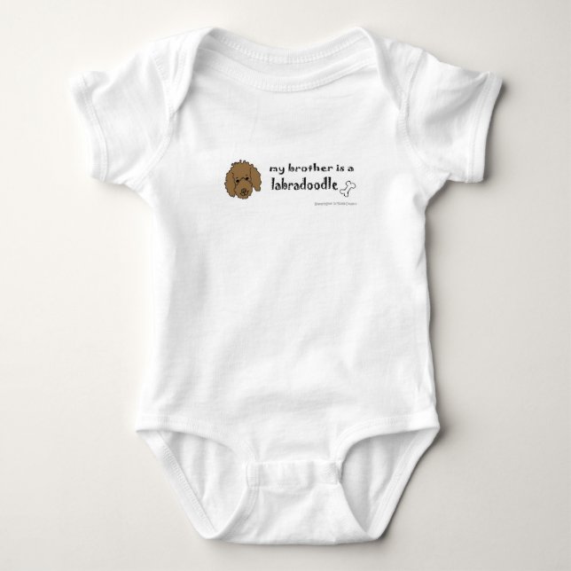 labradoodle baby bodysuit (Front)