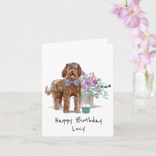 Labradoodle Birthday Card Personalised