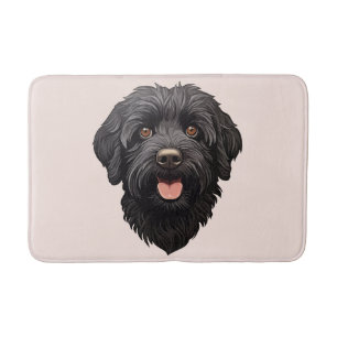 Labradoodle Black Dog Bath Mat