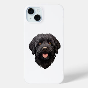 Labradoodle Black Dog iPhone 15 Mini Case