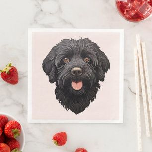 Labradoodle Black Dog Napkin