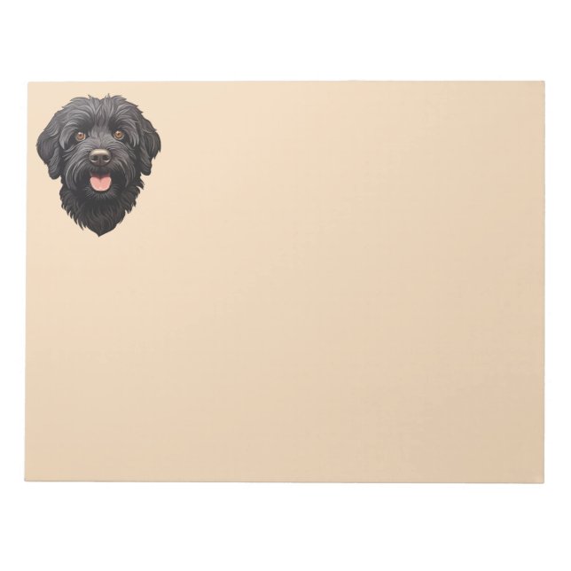 Labradoodle Black Dog Notepad (Front)