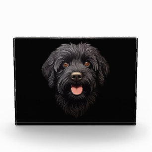 Labradoodle Black Dog Photo Block