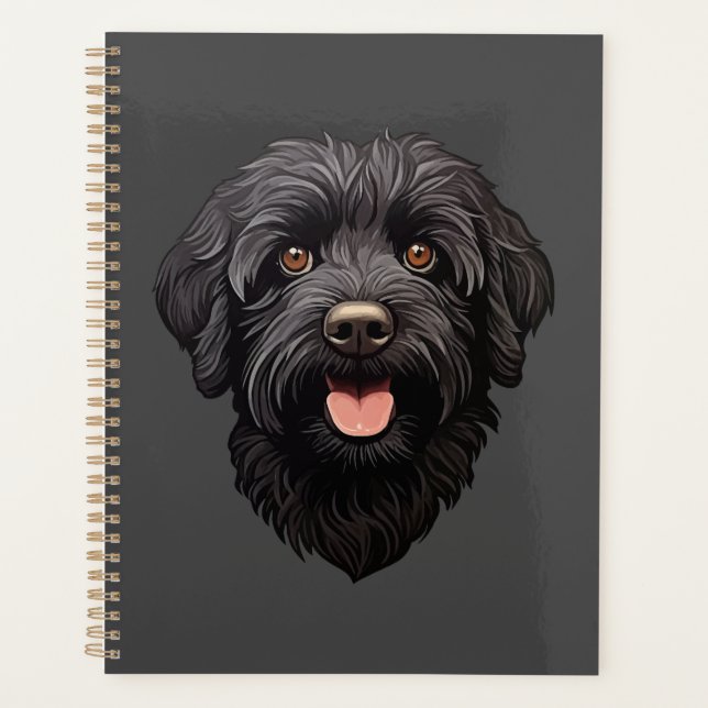 Labradoodle Black Dog Planner (Front)