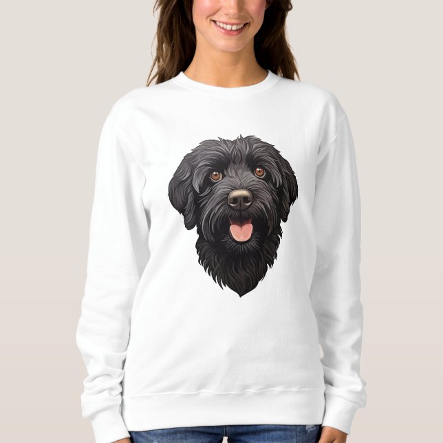 Labradoodle Black Dog Sweatshirt (Front)