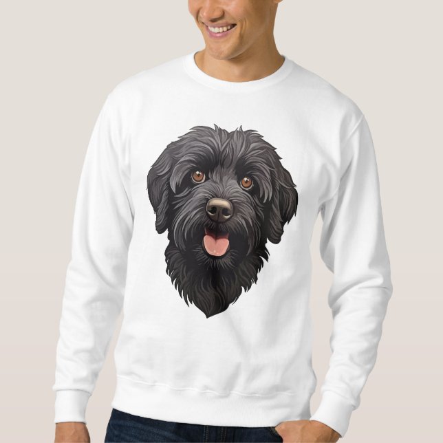 Labradoodle Black Dog Sweatshirt (Front)