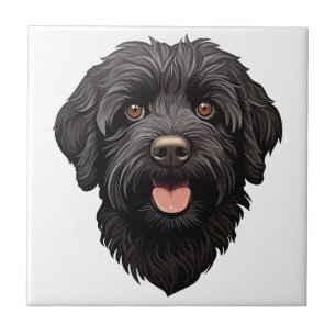 Labradoodle Black Dog Tile