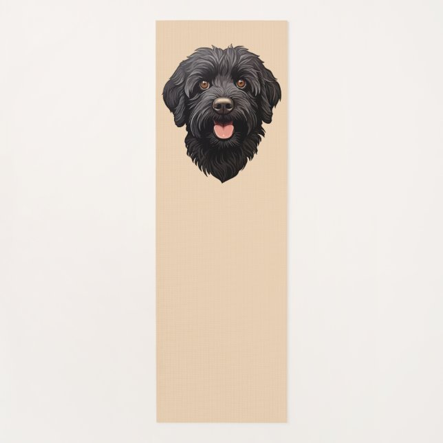 Labradoodle Black Dog Yoga Mat (Front)