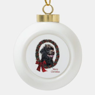 Labradoodle Christmas Gifts Ceramic Ball Christmas Ornament