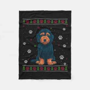 Labradoodle Christmas Sweater Xmas Pet Animal Dog Fleece Blanket