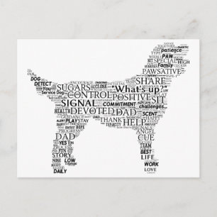 Labradoodle Cloud Silhouette Postcard