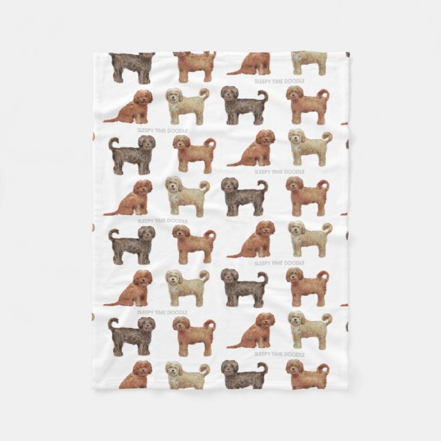 LABRADOODLE Custom Fleece Blanket (Front)