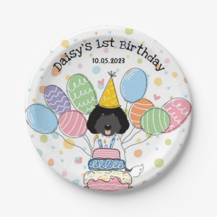 Labradoodle Dog Birthday Party Paper Plates