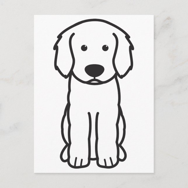 Labradoodle Dog Cartoon Postcard (Front)