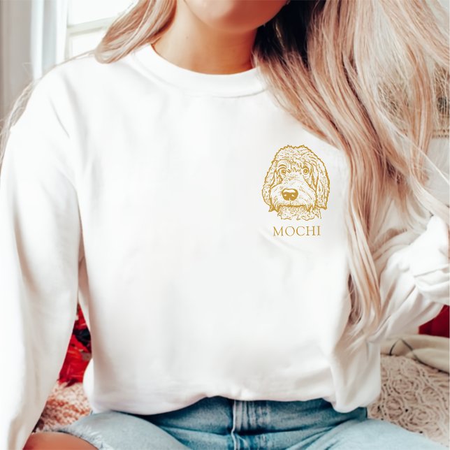 Labradoodle Dog Hand Drawing Personalised Sweatshirt (Creator Uploaded)