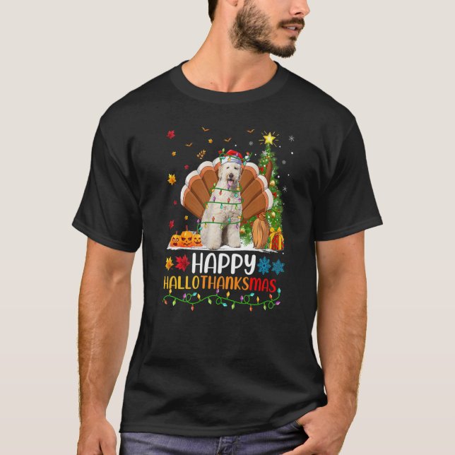 Labradoodle Dog   Happy Labradoodle Hellothanksmas T-Shirt (Front)