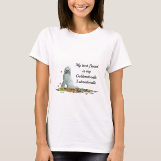 Labradoodle Dog In Leaves Women's T-Shirt