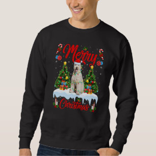 Labradoodle Dog Lights Xmas Tree Santa Labradoodle Sweatshirt