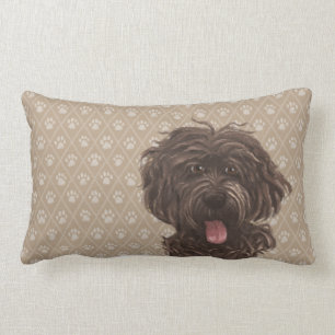 Labradoodle Dog Lumbar Pillow © Sari Ala-Nissilä