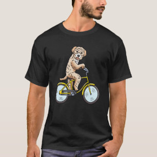 Labradoodle Dog On A Bike Riding Bicyle Biking Bik T-Shirt