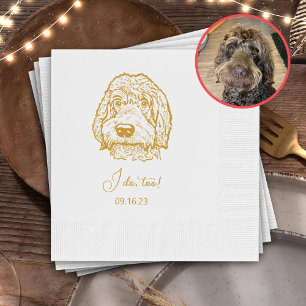 Labradoodle Dog Personalised I Do Too Napkin