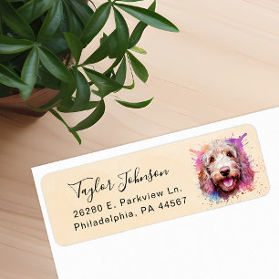 Labradoodle Dog Return Address Label