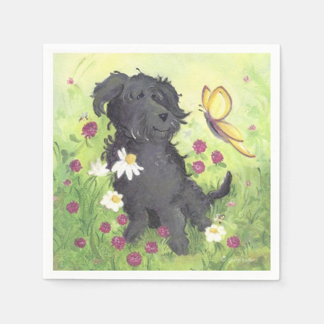 Labradoodle Doodle Dog / Paper Napkins (Front)