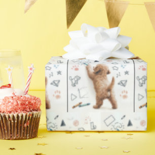 Labradoodle Doodling With Crayons Wrapping Paper