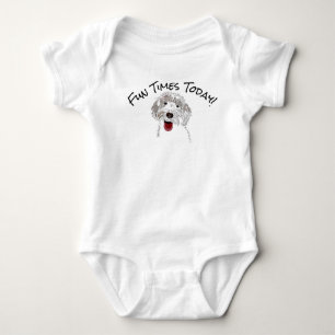 Labradoodle Fun Times Today Baby Bodysuit