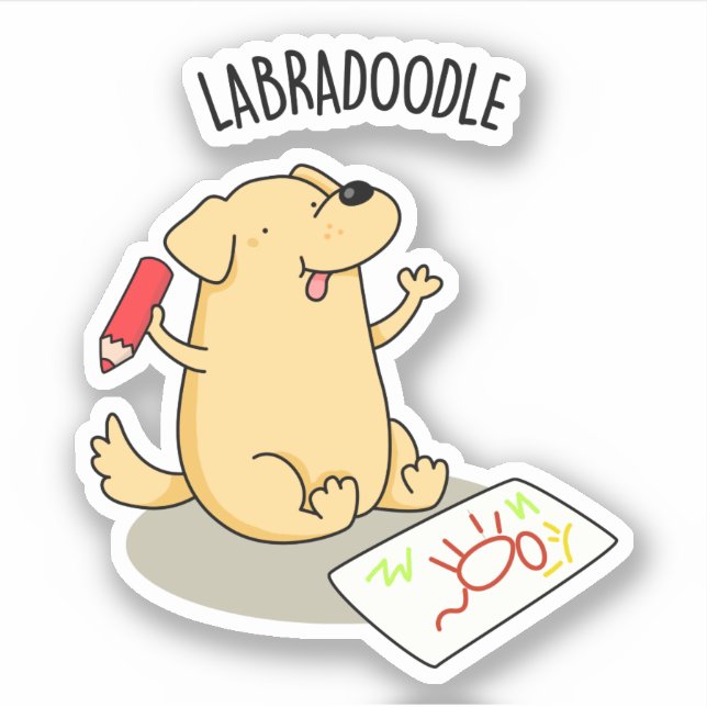 Labradoodle Funny Labrador Dog Pun  (Front)
